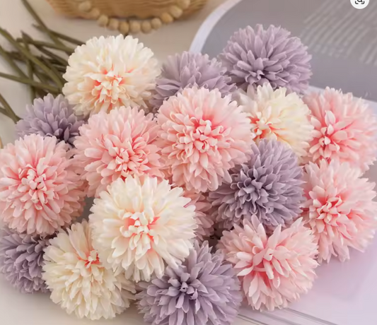 1/5pcs Chrysanthemum Ball Flower Bouquet Artificial Flower Hydrangea 29cm Silk Ball Chrysanthemum Home Decor Party Arrangement